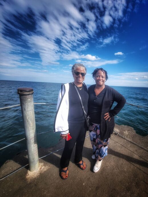 Me and mom at Charlotte Beach