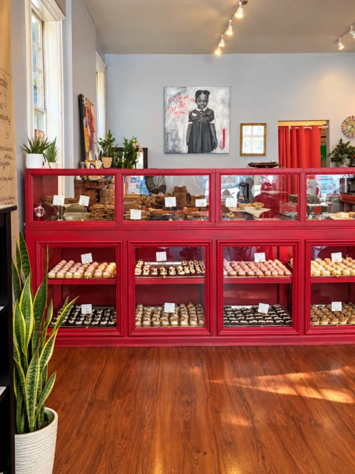 SWEETART BAKESHOP, St. Louis, Red Bakery Display Case