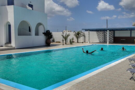 Santorini Greece Blue Villas pool