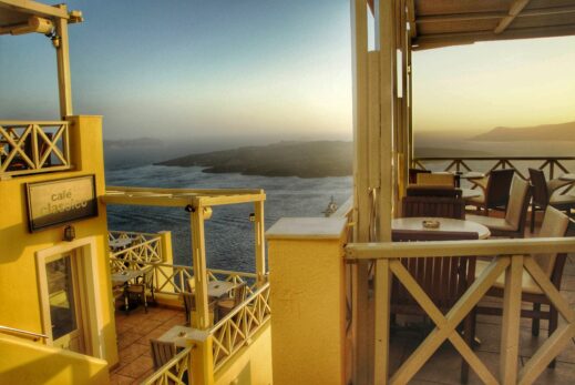 Santorini Greece sunset in Oia