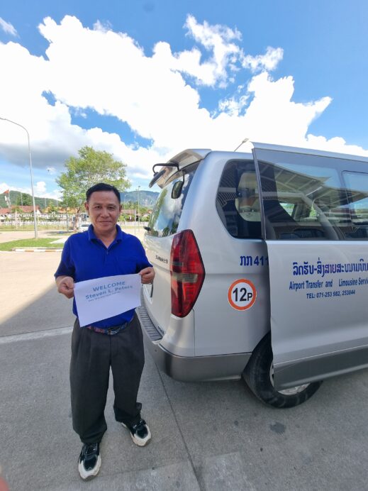 Airport pickup in Laos
