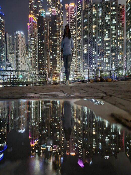 Bay 101 building lights in Busan