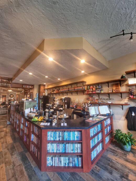 Counter at bookstore