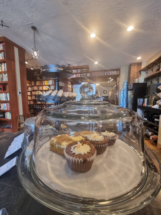 Cupcakes at bookstore cafe
