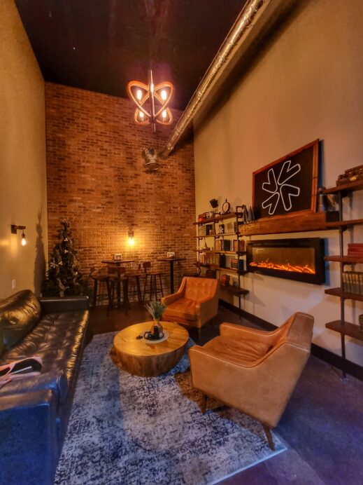 vibrant cafe seating