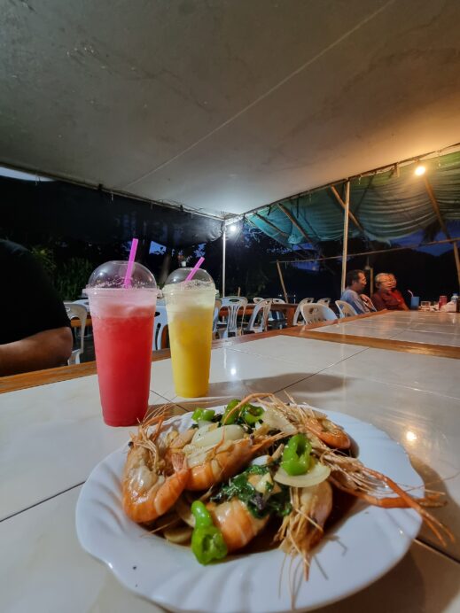 Prawns Tuk tuk food tour Laos