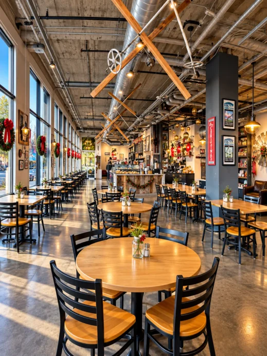 Scenic Route Bakery, Dubuque, dining tables