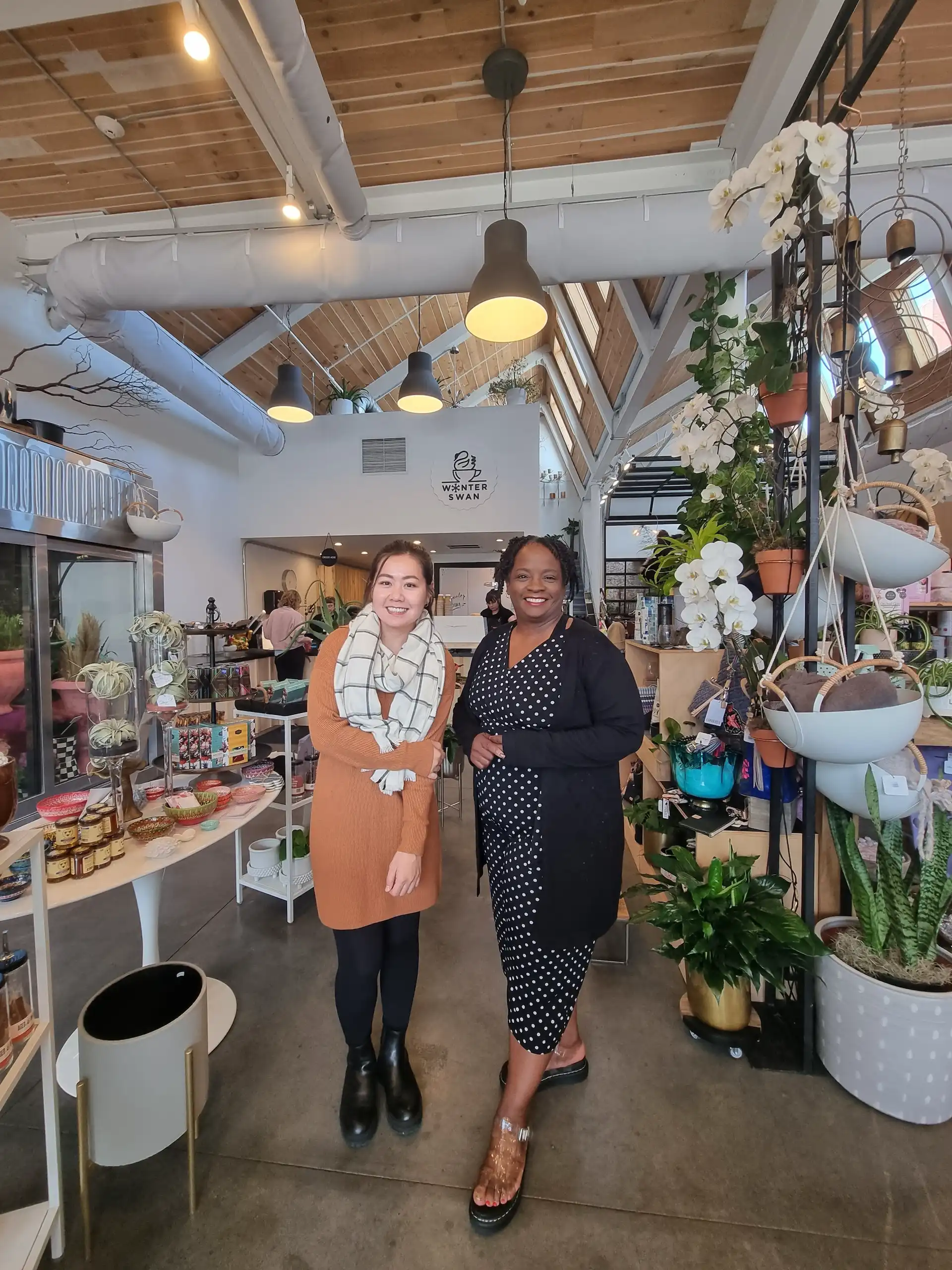 Winter Swan Cafe, florist shop, Rochester, owner