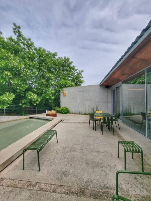 enclosed courtyard