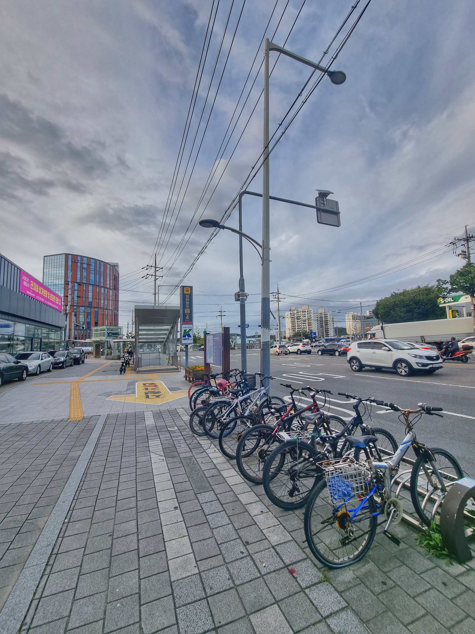 Bikes Outside metro station, Red Line metro daegu