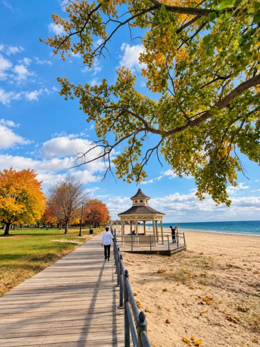 Charlotte Beach, Rochester, gazebo, mom