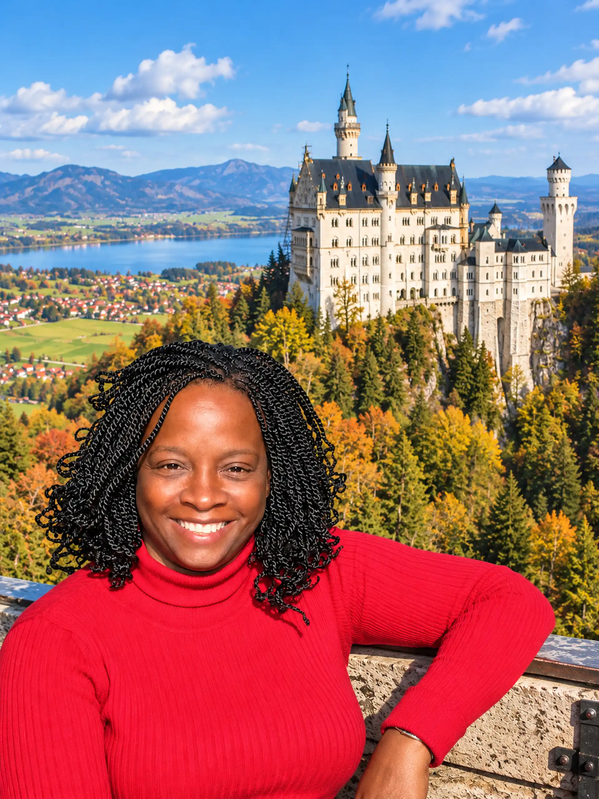 Germany, Neuschwanstein Castle, Stacey, autumn overlook