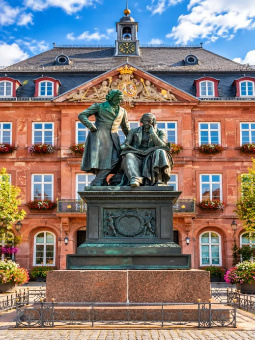 Grimm Brothers, Hanau, Germany, statue