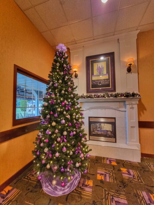 Lavender Crest Winery Christmas tree