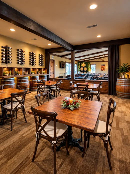 Old Oaks Winery, dining room tables