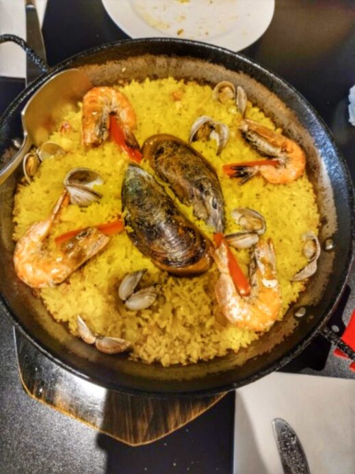 Paella at Andalucia Bistro