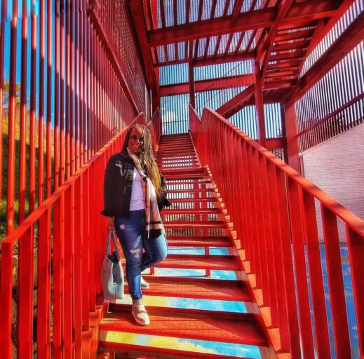 Stacey red stairs museum