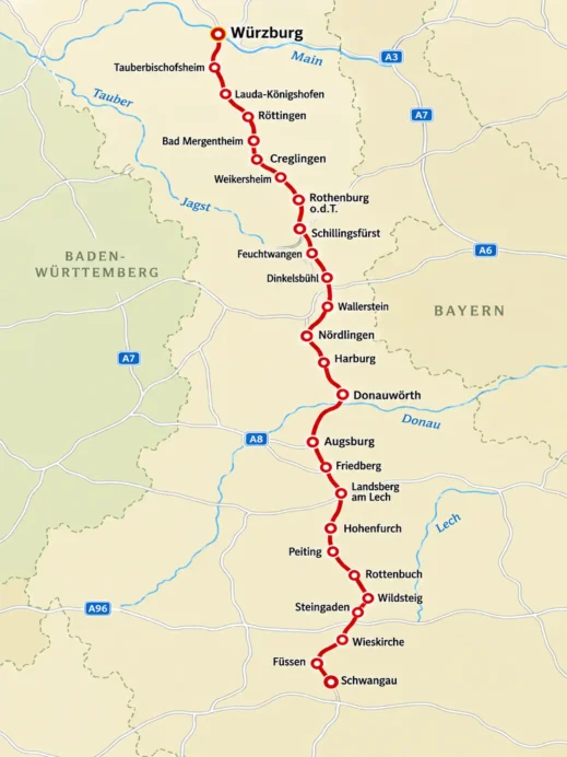 Würzburg to Schwangau, Fairytale Road, Germany
