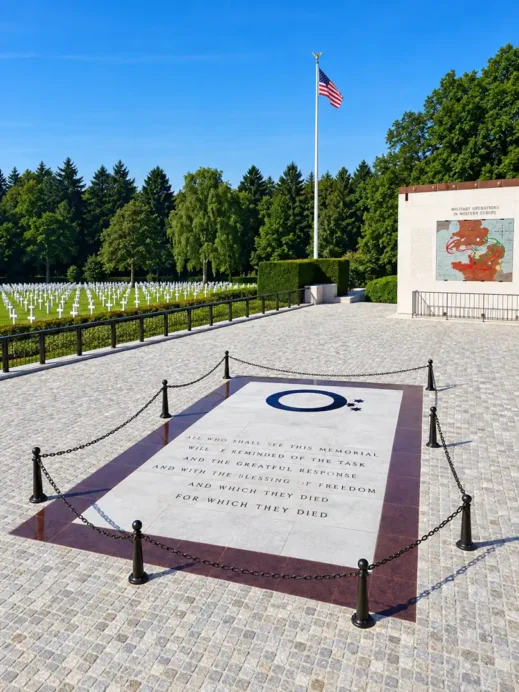 American Cemetery, Eisenhower Quotation Stone at Luxembourg Cemetery
