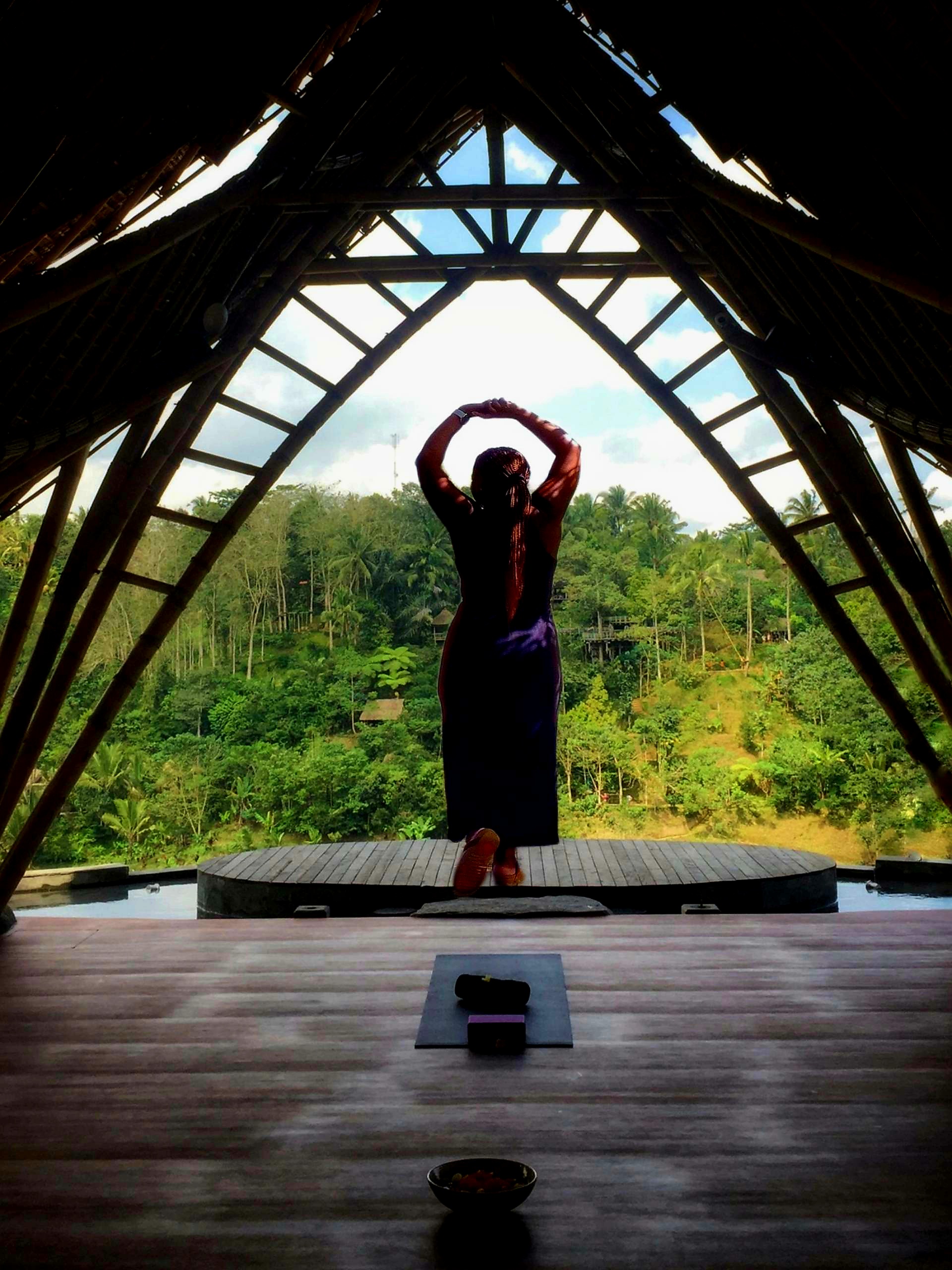 Dbs yoga studio in the Bali jungle