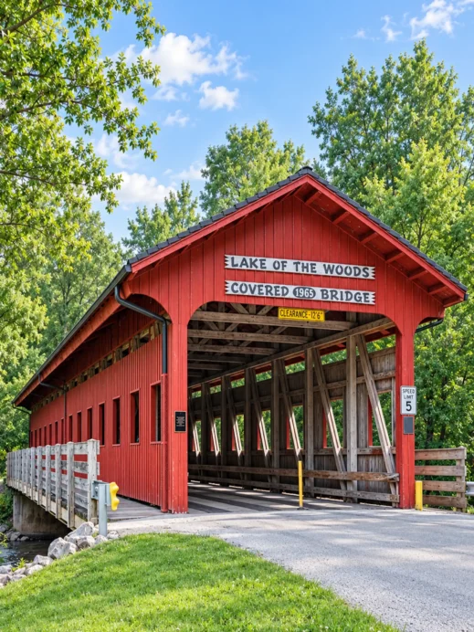 Lake of the Woods Covered Bridge, Mahomet, Illinois