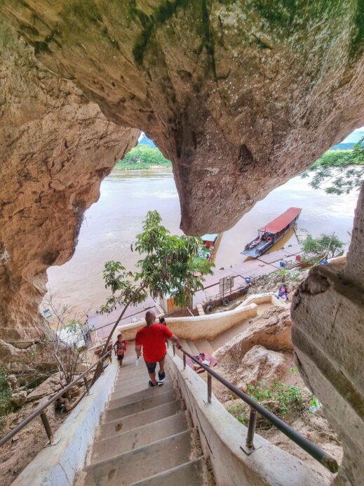 Mekong River Steven descending lower cave