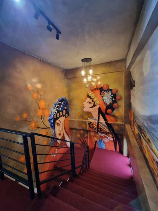 Rooftop mural at The View Hotel in Chiang Dao