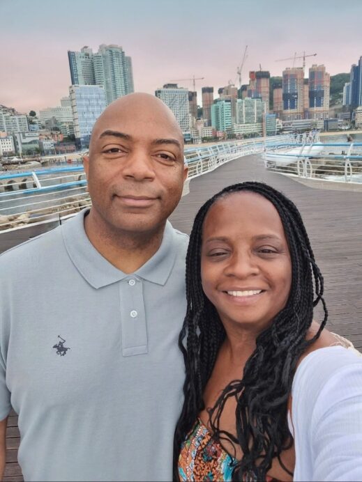Steven and Stacey at Songdo Beach in Busan