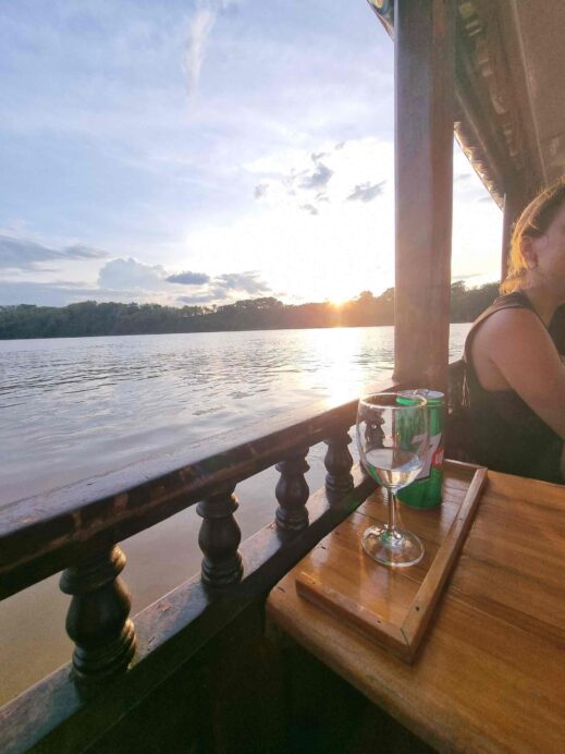 sunset cruise on the mekong river