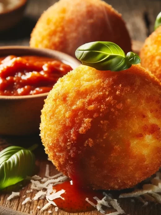 Arancini-ball-and-sauce