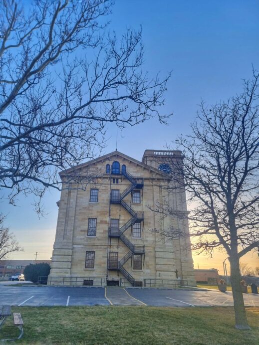 Rock Ialsn Arsenal clock tower staircase view