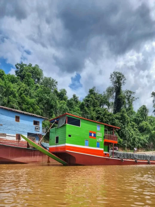 Mekong River green boat