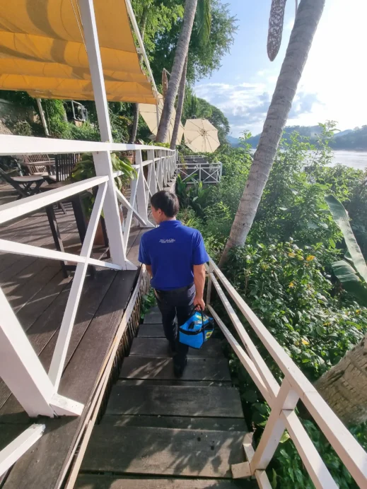 Staff, Mekong cruise, Luang Prabang