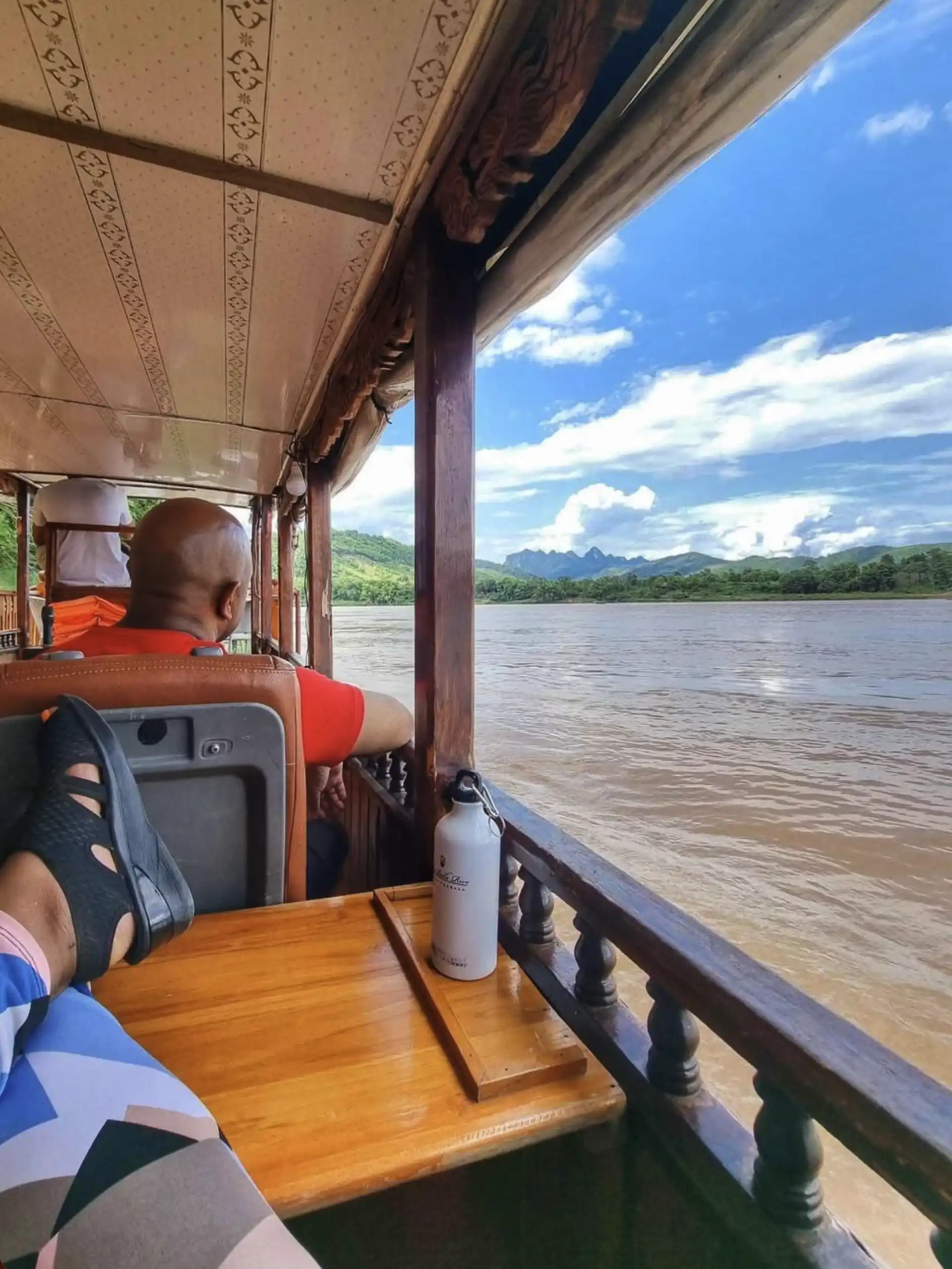 Steven and Stacey, Mekong cruise, Luang Prabang