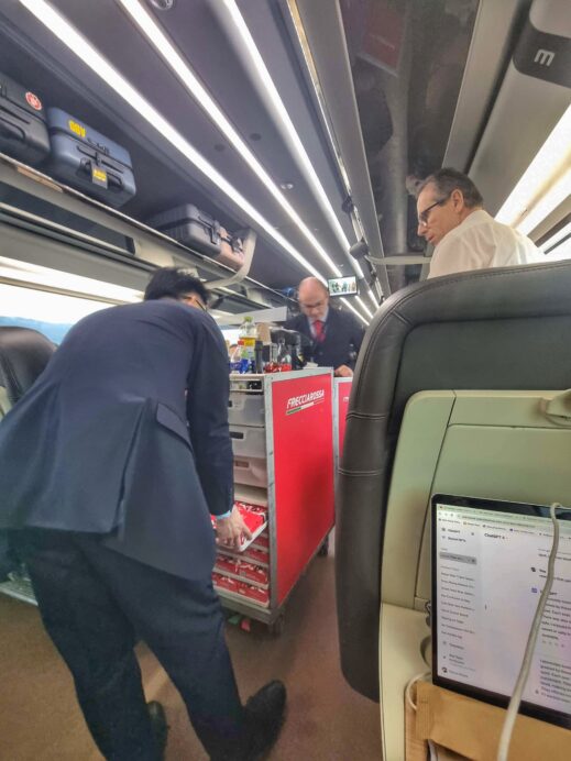 Food cart on the train