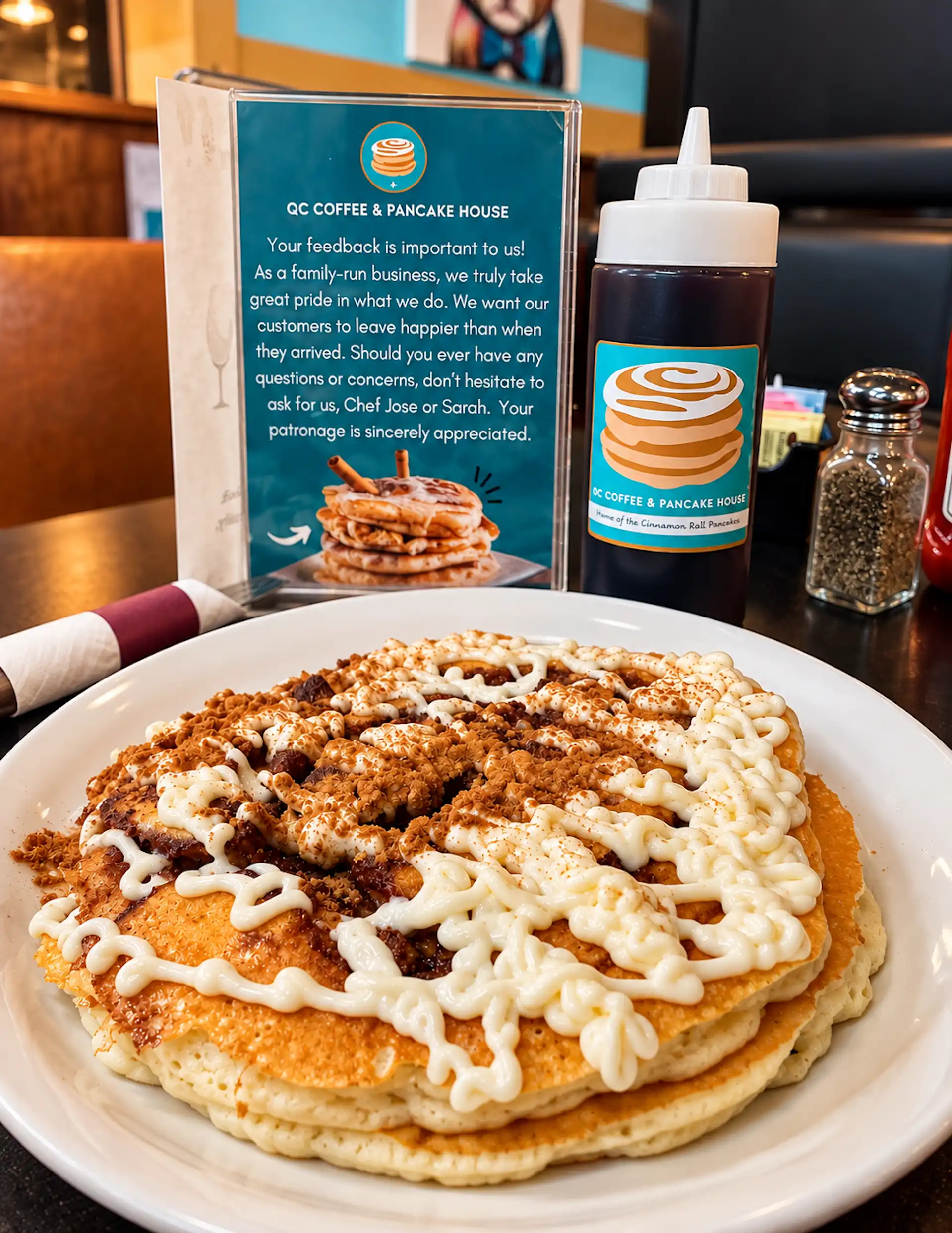 QC Coffee and Pancake House, cinnamon pancakes
