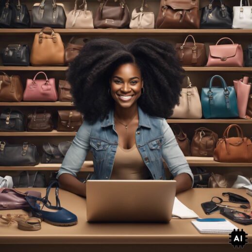 black-woman-bags-and-laptop