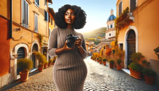 black-woman-in-sweater-dress-519x297 Spring Travel Packing Tips for Italy: Essentials for the Long Haul