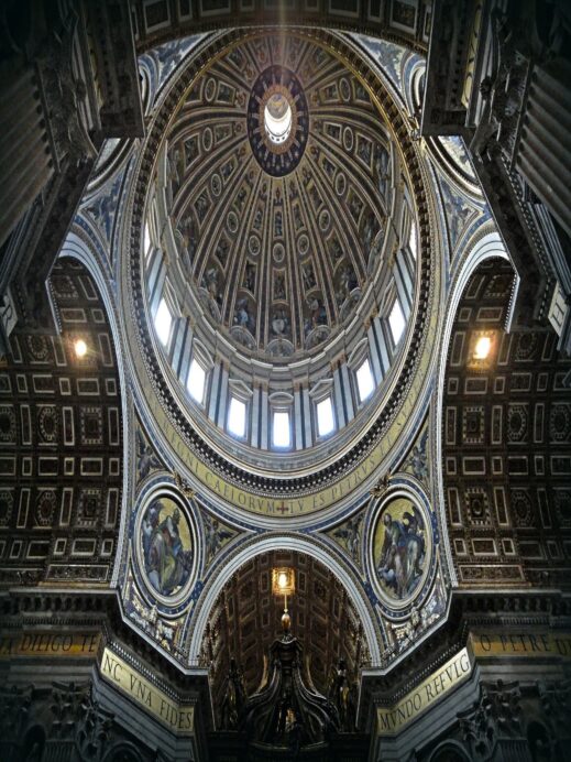 St Peter's Basilica dome in Vatican City,