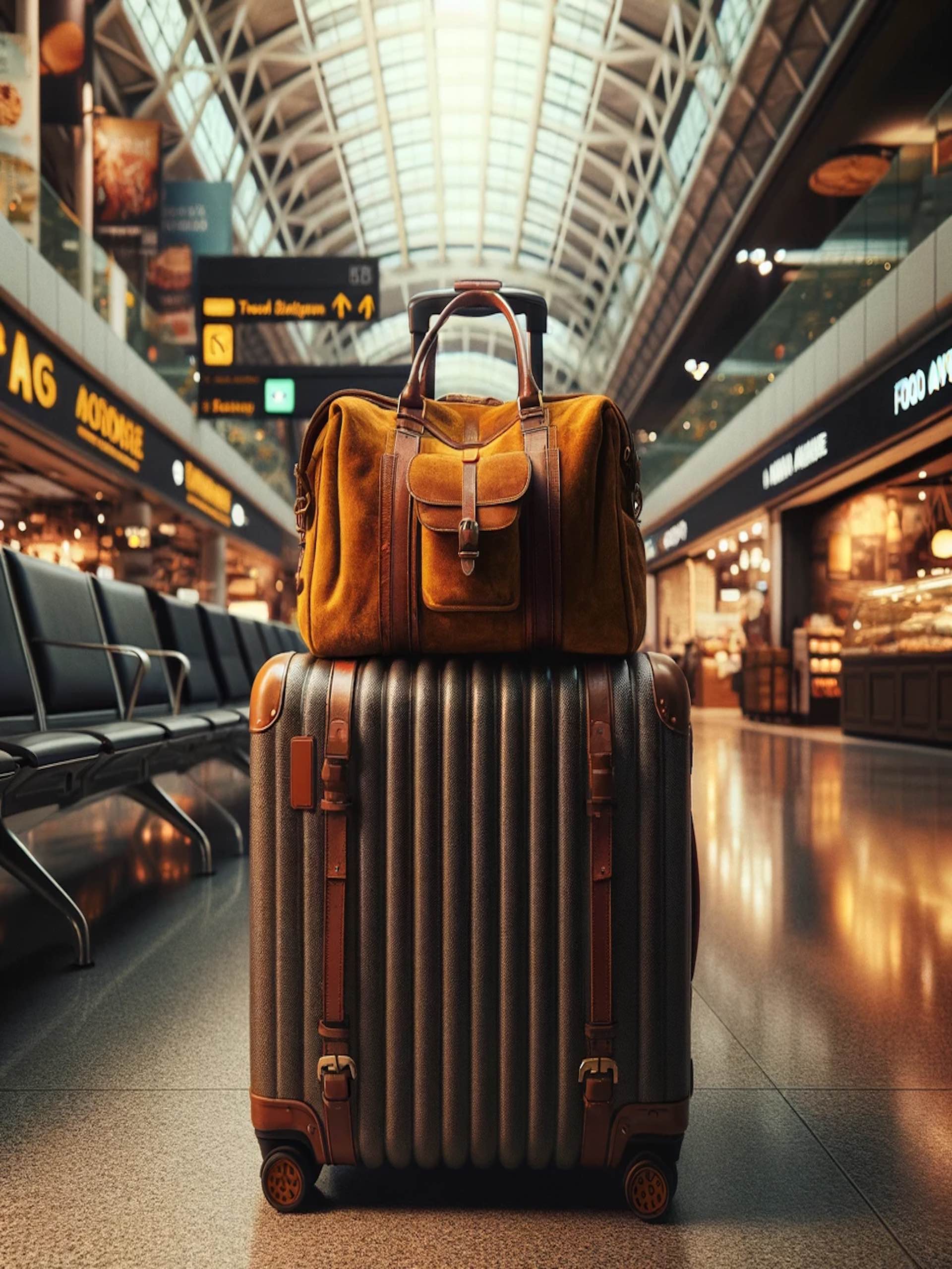luggage in the terminal- featured image