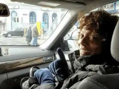 Danica in taxi