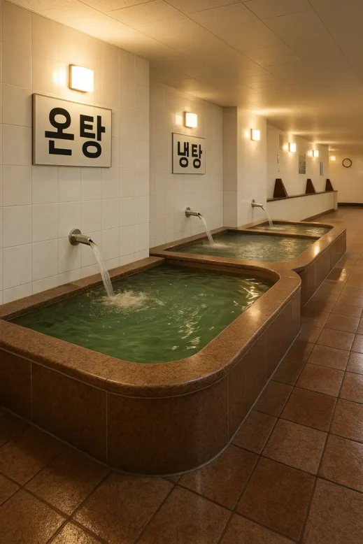hot and cold plunge pools, jjimjibang