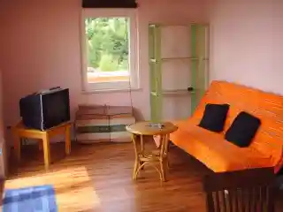 orange sofas in Croatia