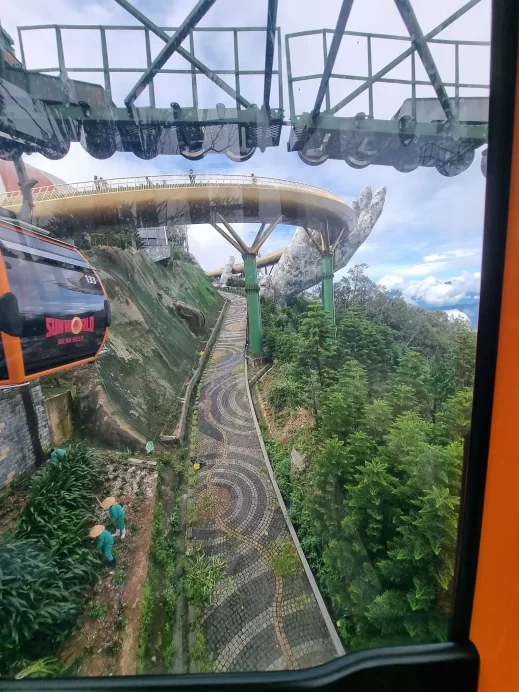 Ba-Na-Hills-bridge-from-cable-car-519x692 Is the Ba Na Hills Cable Car to the Golden Hands Worth the Hype?