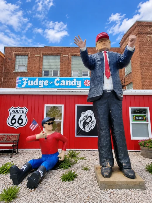 Route 66 Fudge Shop, President Dump