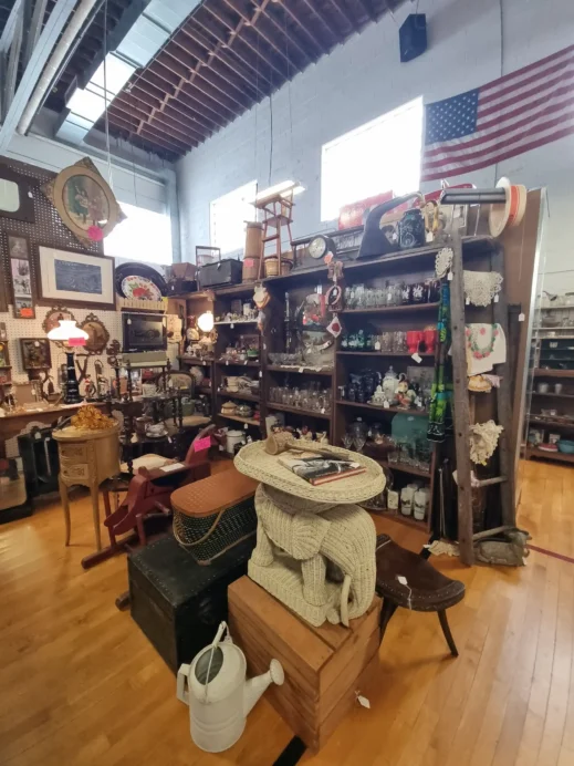 Route 66, elephant table, consignment shop