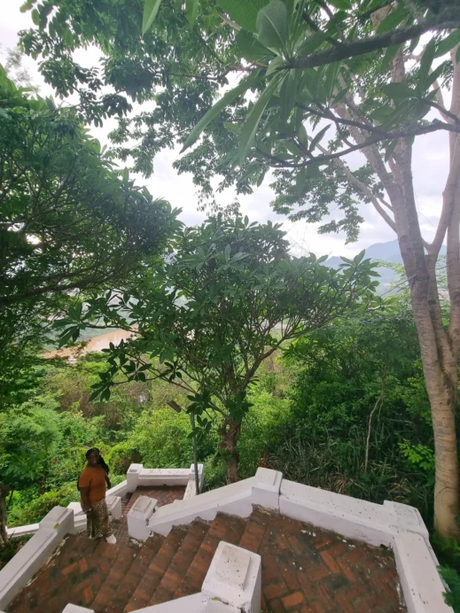 Stacey, long view, Phousi Hill, Luang Prabang