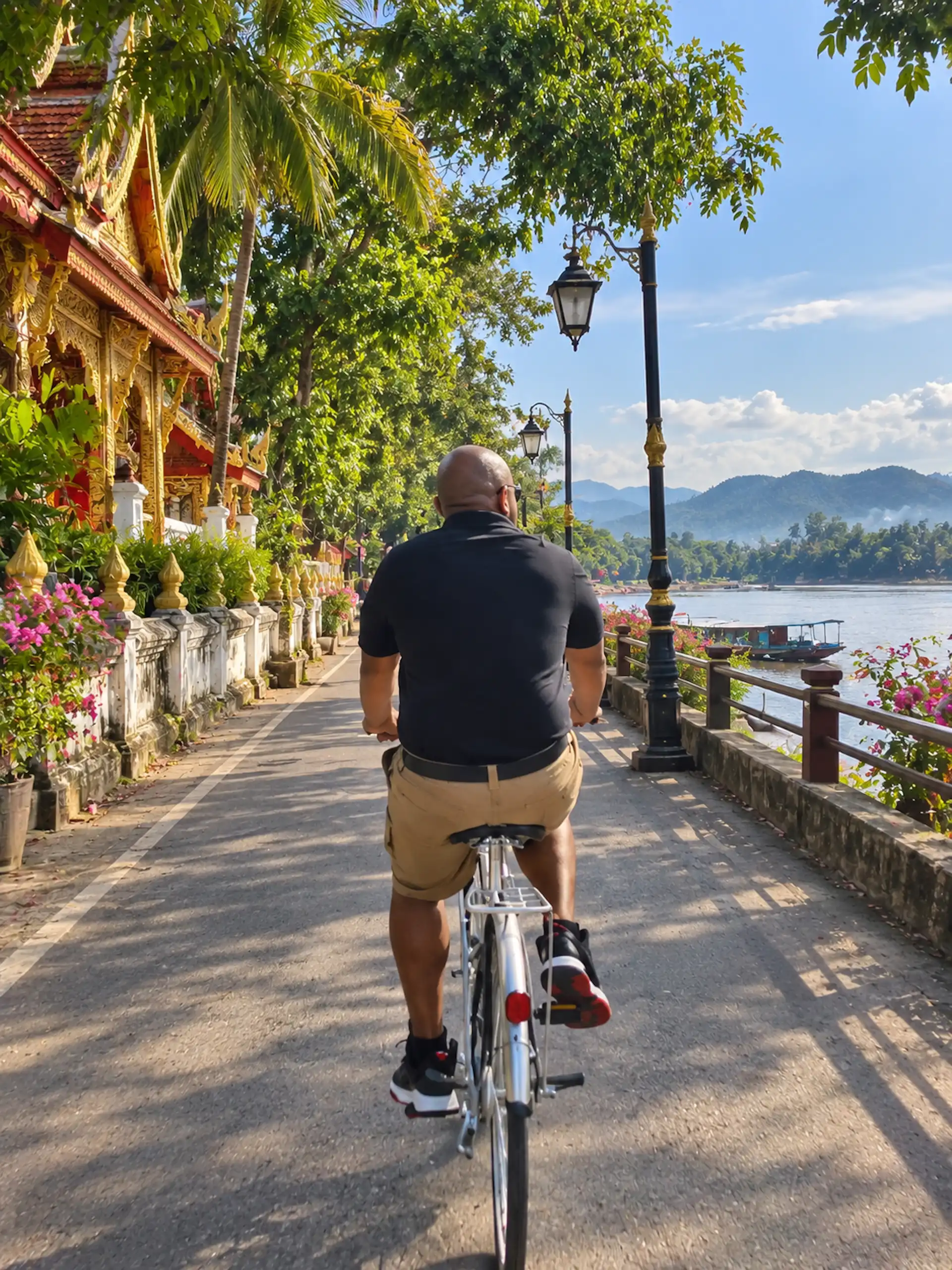 Steven, Riverside Temple Ride , Luang Prabang