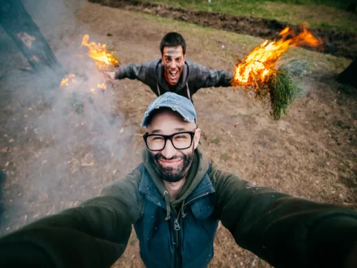 risky selfie fire