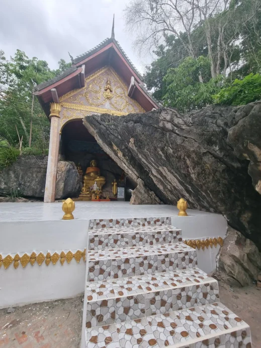 white steps , Phousi Hill, Luang Prabang